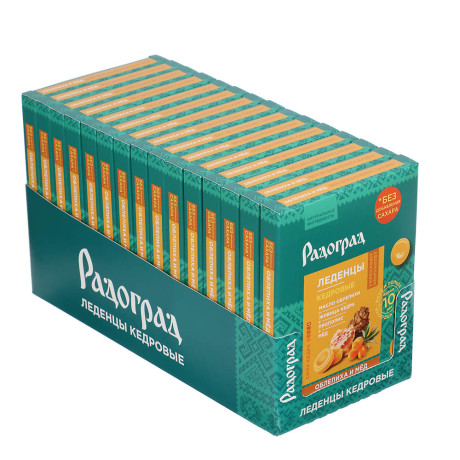 Леденцы "Радоград" с живицей кедра и прополисом, в ассортименте, 10шт
