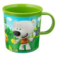 Кружка детская с декором "МИ-МИ-МИШКИ" и нескользящим дном 200мл зеленый 431327809 Бытпласт