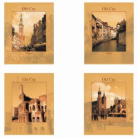 Тетрадь 96л. STAFF, офсет №2, 60 г/м2, клетка, обложка мелов. карт., &quot;Города&quot; (4 вида), 402467