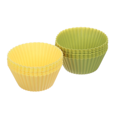 VETTA Набор форм силиконовых 16шт, 6,5x3,3см, "Кекс", 3 цвета