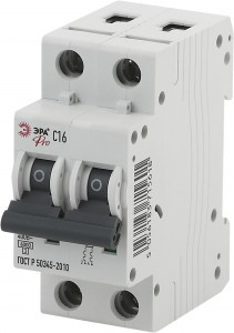 ЭРА PRO NO-901-55 автоматический выкл. ВА47-63 2P 16А кривая C (6/90/1890)