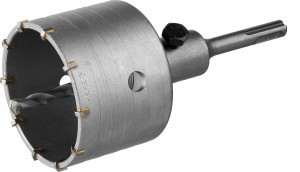 Коронка по бетону ЗУБР "МАСТЕР" с державкой SDS-Plus, 80 мм