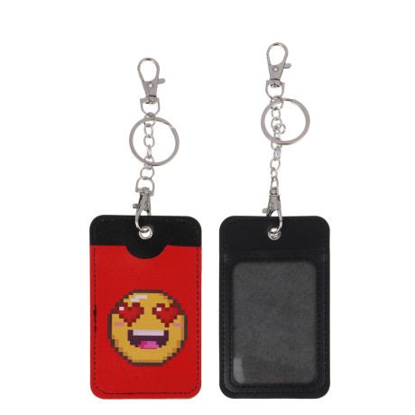 ЮL Чехол для пропуска двусторонний с кольцом и карабином, ПВХ, металл, 11х6,7см, 6 дизайнов