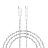 BY Кабель для зарядки Storm Type-C-Type-C, 1м, 5А, Быстрая зарядка QC 3.0, PD 65W, серый