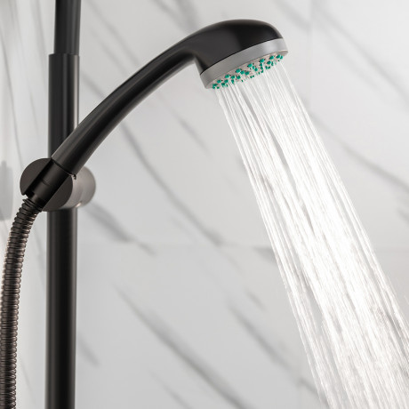 Лейка для душа, 1 режим, 65 мм, черный