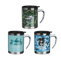 Термос-кружка 400мл, "Для мужчин", нерж.сталь, 3 дизайна