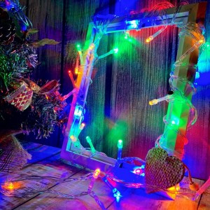 Гирлянда-нить ULD-S1000-090/STA (стат) MULTI 90LED разноцв. 10м. прозр.провод IP20  Uniel