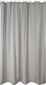 Штора для ванной 180x200см, полиэстер, DIAMOND, серый, 544/Еврогарант