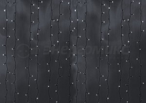 Гирлянда "Св/д дождь" 2х6м белый, фиксинг LED-PL-2W-7420-240V-W без б/п (634330) 235-165 Neon Night