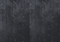 Гирлянда &quot;Св/д дождь&quot; 2х6м белый, фиксинг LED-PL-2W-7420-240V-W без б/п (634330) 235-165 Neon Night