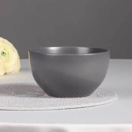 MILLIMI Салатник 710мл, 14х8см, керамика, графит