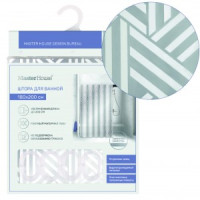 Штора д/ванной Аргенто 180(В)*200(Ш), 12 колец, люверсы, PEVA 75958 Master House