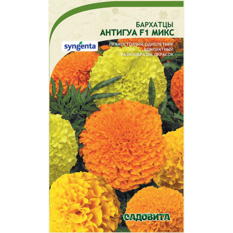 Бархатцы Антигуа F1 Микс 5шт Syngenta/Садовита Ц