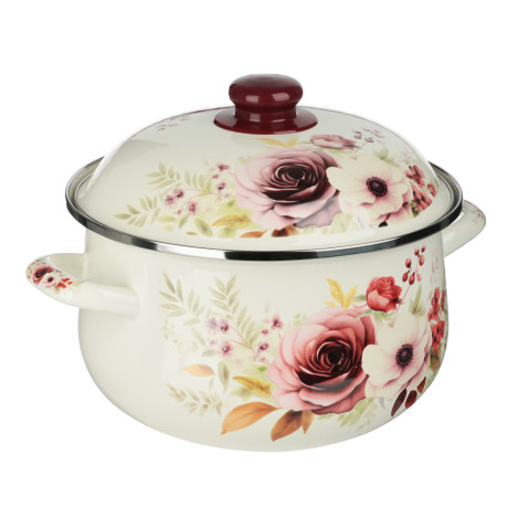 Кастрюля эмалированная VETTA Лаура, 22см, 3,6л, индукция