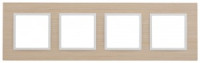 ЭРА 14 Elegance рамка СУ 4 мест. дерево,белен.дуб-бел, 14-5304-01 2681