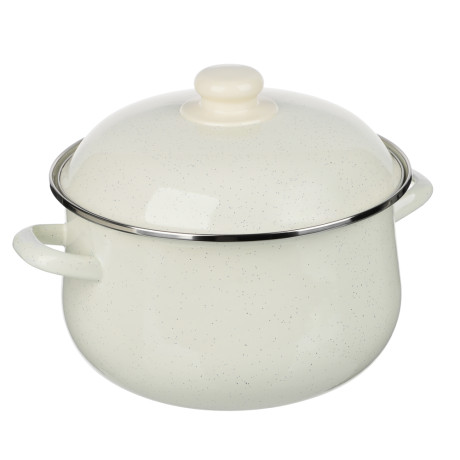 Кастрюля эмалированная VETTA Айвори, 24см, 5л, индукция