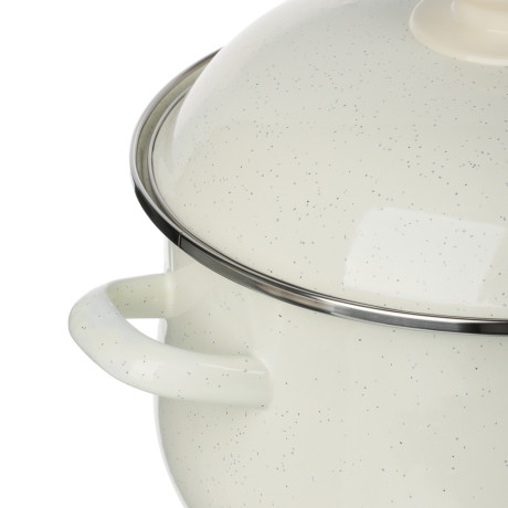 Кастрюля эмалированная VETTA Айвори, 24см, 5л, индукция