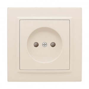 EKF Минск Розетка 1-мест. СП б/з 10 А с защ. штор. бежевый ERR10-022-200