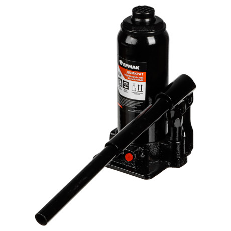 ЕРМАК Домкрат гидравлический бутылочный 5 т, в кейсе, высота подъема 197-382мм