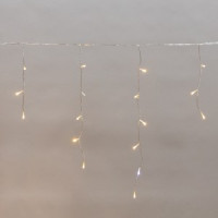 Гирлянда-бахрома ул. Айсикл 112LED 3,6W, тепл.бел, 5x0,6м, мерц, прозр шнур, IP44 NEON-NIGHT 255-526