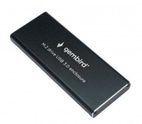 Внешний корпус M2 SATA Gembird EEM2-SATA-1, USB 3.0, порт MicroB, металл, черный 21602