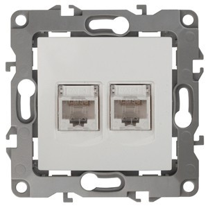 ЭРА 12 мех. роз. комп. СУ 2 мест. RJ45, сл. кость, автоклеммы 12-3108-02 1094