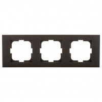 OVIVO Рамка СУ 3 местн. GRANO, черный металлик, 400-170000-227