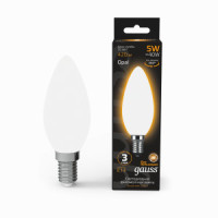 Gauss Filament Свеча E14 5W(420lm) 2700K 2K матов. 97x35 филамент (нитевидная), 103201105