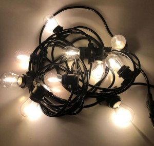 Camelion DSL-002 Гирлянда 5м, 10 патронов E27 шнур 1,5м IP54 провод черный 15528