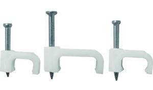 EKF cкоба плоская пластиковая  6 мм (уп. 50 шт., цена за уп.) для крепления кабеля plcn-ss-6