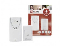 ASD/inHome ЗБ-1 звонок беспроводной цифр. 120м, 32 мелодии с кнопкой БЕЛЫЙ 3299