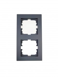 Lezard VESNA рамка СУ 2 мест. (вертик) графит 742-3400-152