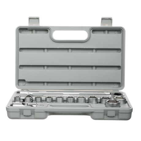 ЕРМАК Набор головок, 16 предм., 10-27мм, с карданным шарниром 1/2"