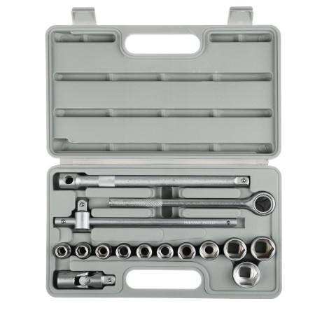 ЕРМАК Набор головок, 16 предм., 10-27мм, с карданным шарниром 1/2"
