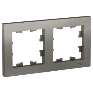 Systeme Electric AtlasDesign рамка СУ 2 мест. сталь ATN000902 (5!)