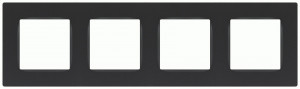 ЭРА 12 рамка СУ 4 мест. Классик, графит 12-5204-12