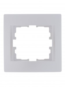 Lezard KARINA рамка 1 мест. (горизонт.) б/вст жемчужно-бел. перламутр (ABS) 707-3000-146