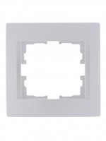 Lezard KARINA рамка 1 мест. (горизонт.) б/вст жемчужно-бел. перламутр (ABS) 707-3000-146