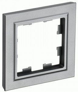 IEK BRITE Рамка СУ 1 мест. РУ-1-БрС сталь BR-M12-K46