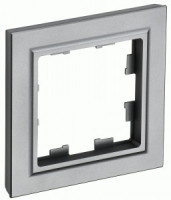 IEK BRITE Рамка СУ 1 мест. РУ-1-БрС сталь BR-M12-K46