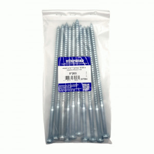 Шуруп ш/гр "глухарь" 8*200мм оцинк в пакете (10 шт) 1/10 НАКРЕПКО 207564