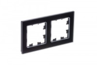 Systeme Electric AtlasDesign NATURE рамка СУ 2 мест., НАТУРАЛЬНОЕ СТЕКЛО, ЧЕРНЫЙ ATN361002 (2!)