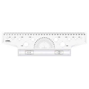 Рейсшина 30см СТАММ, металлический ролик, картонная коробка Арт.351485