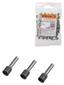 TDM Наконечник-гильза E4012 4,0мм2 с изолированным фланцем (цена за уп 100шт) SQ0512-0022
