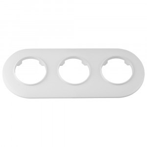 Bylectrica РЕТРО ПРОВАНС круг рамка 3 мест., белый, (ЮЛИГ.735212.501)