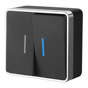 Werkel выкл. ОУ 2 кл. (инд.) Gallant (черный/хром) a050975 W5020135