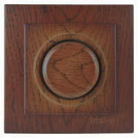 Nilson TOURAN WOOD выкл. СУ 1 кл. диммер (инд., 600Вт), орех 24271052