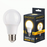 Energy лампа св/д ЛОН А60 E27 8W(595lm) 3000К 2К 59x108 матов (10!) 109304