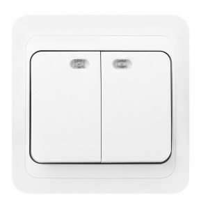 Smartbuy Марс выкл. СУ 2 кл. инд 10А белый  (SBE-02w-10-SW2-1)