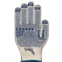 Перчатки х/б с ПВХ "Люкс Комби" 10класс 4 нити 45 грамм х10